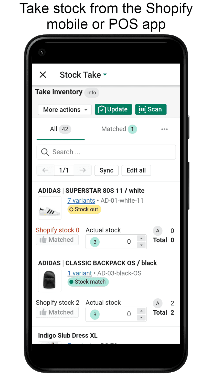 Mobile phone stock list
