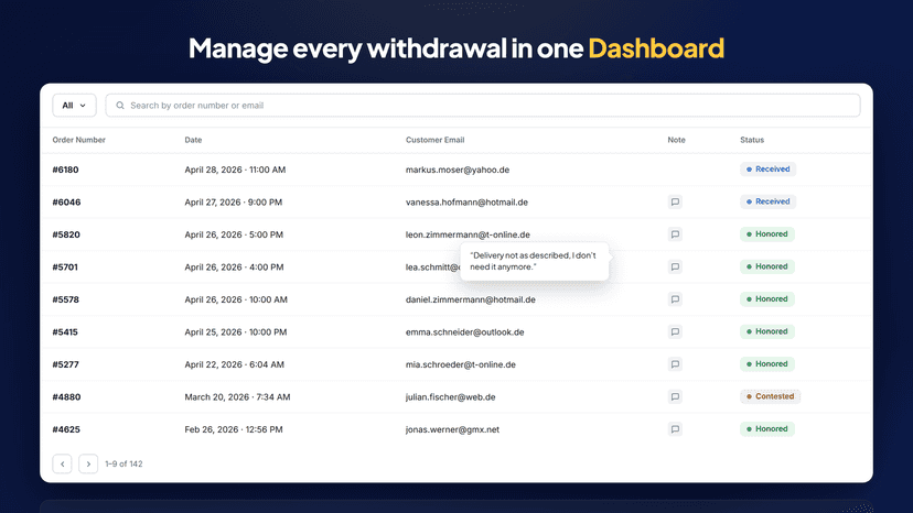 Manage Every Withdrawal from One Dashboard