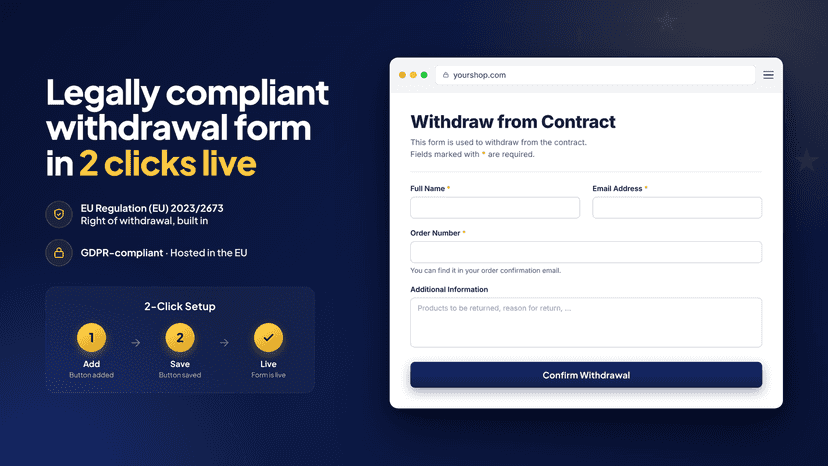 EU Compliant Withdrawal Form