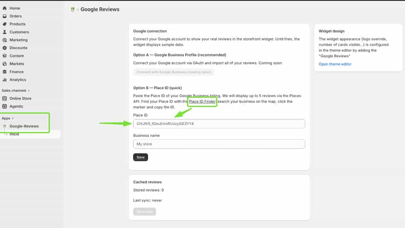How to setup Place ID