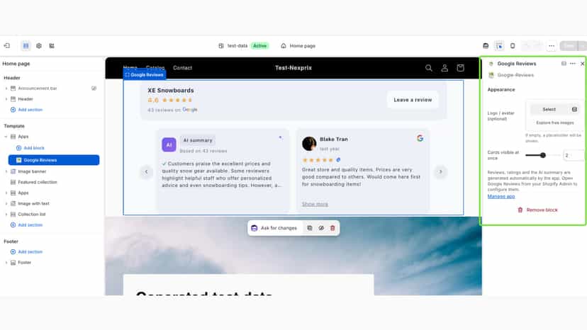 Setup of the app