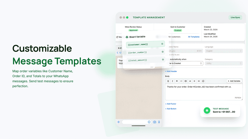 Variables in templates