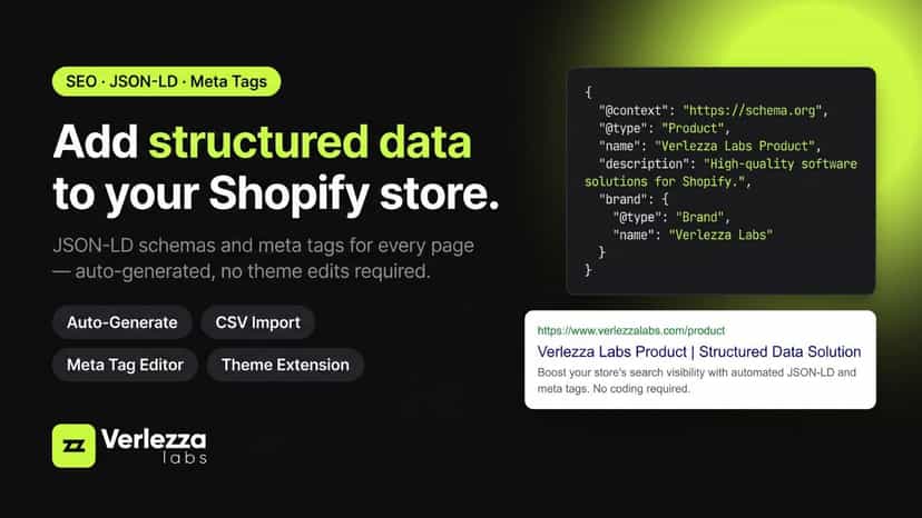 Add structured data to your Shopify store
