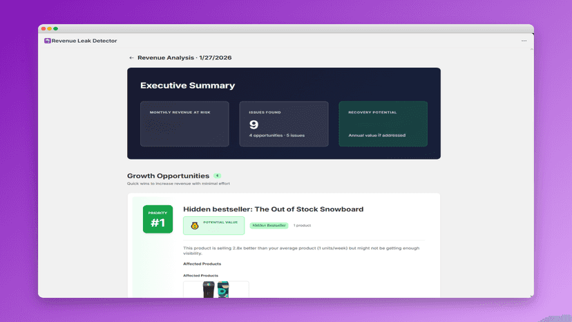 Revenue Leak Detector - Executive Summary