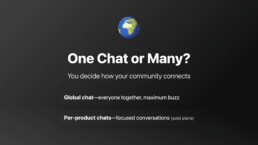 Global or Per-Product chat | Decide how your community connects