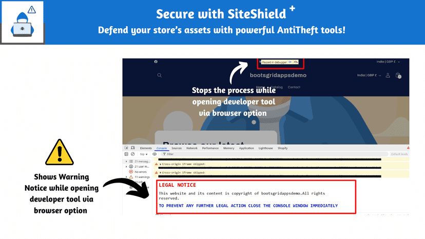Show Warning Notice When opening Developer Tools