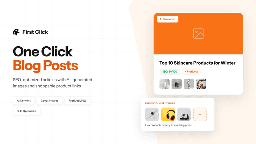 AI SEO features by First Click