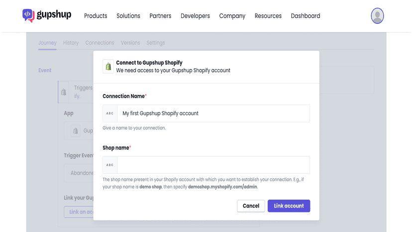 Connect Shopify store