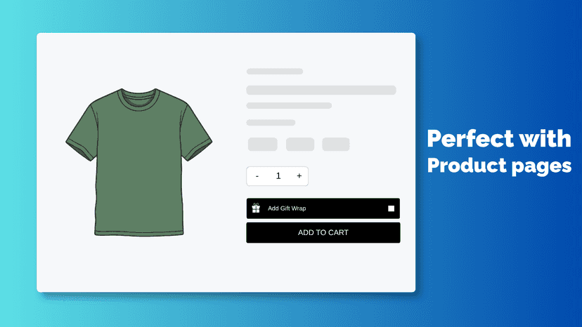 Pico gift wrap widget on product page