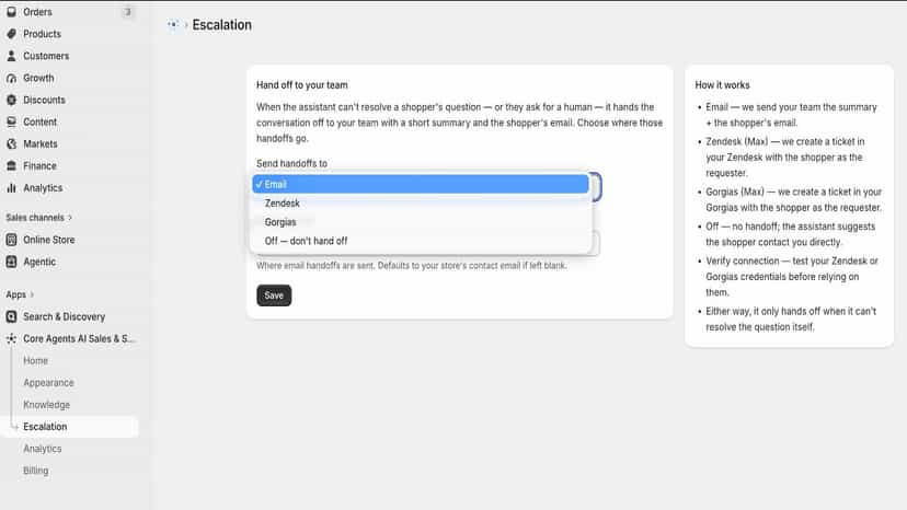 Escalation Settings