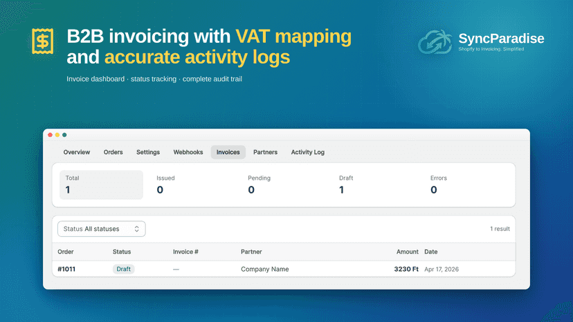 VAT mapping and event logs