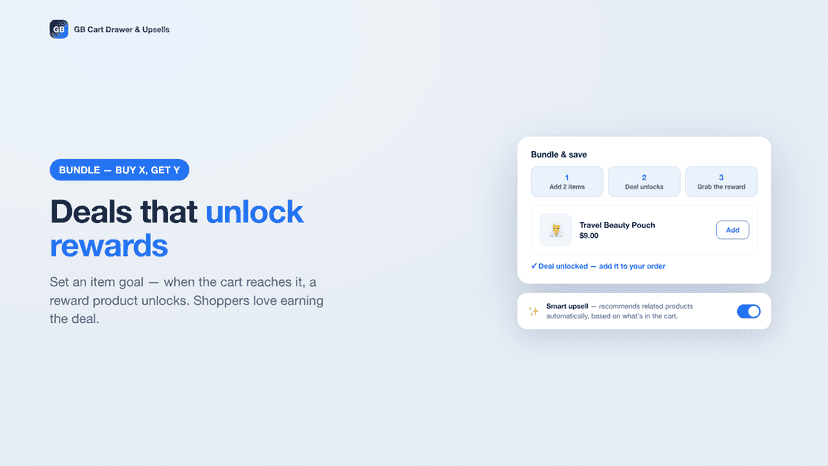 Bundle offer — buy X, get Y unlocks a reward product