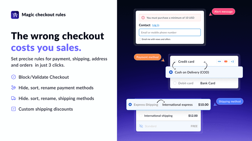 Rule your checkout with MAGIC Checkout Rules