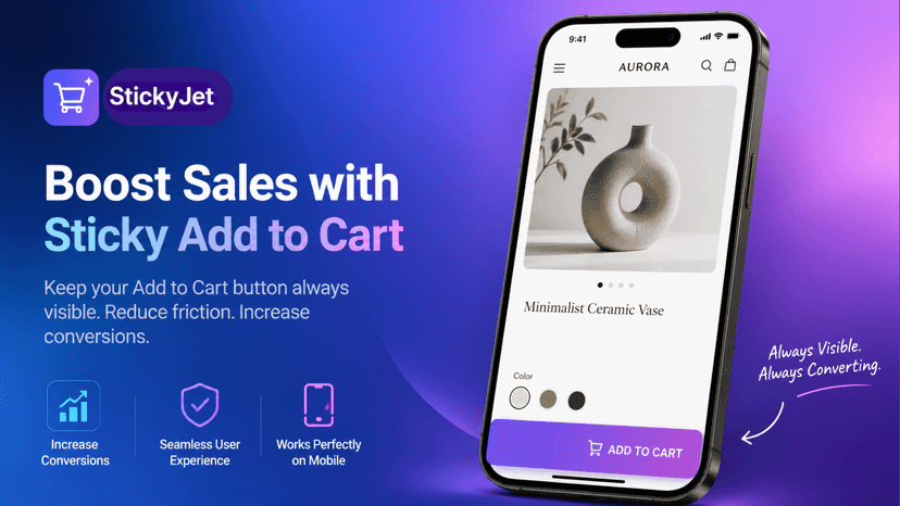Mobile view of the sticky add to cart bar on a product page.