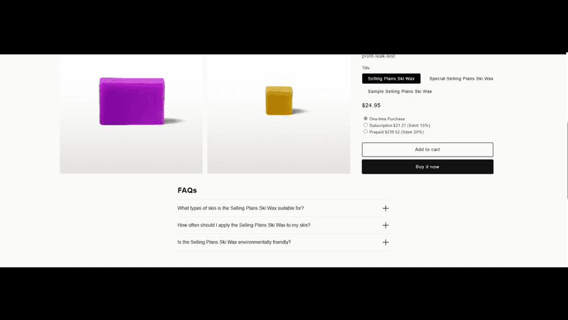 View FAQs on storefront