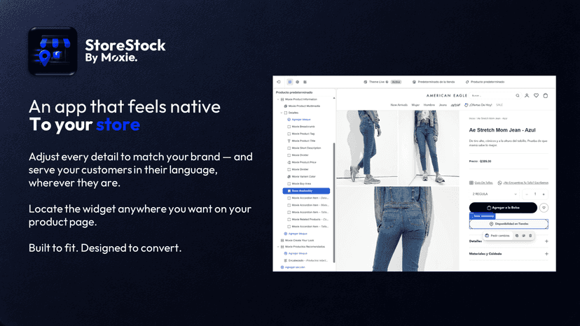 Stock availability in product page