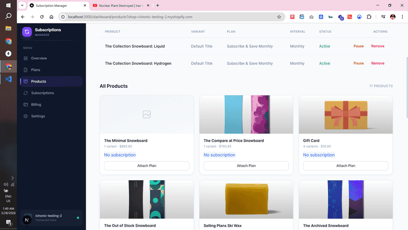 Manage, pause, or customize subscriptions anytime