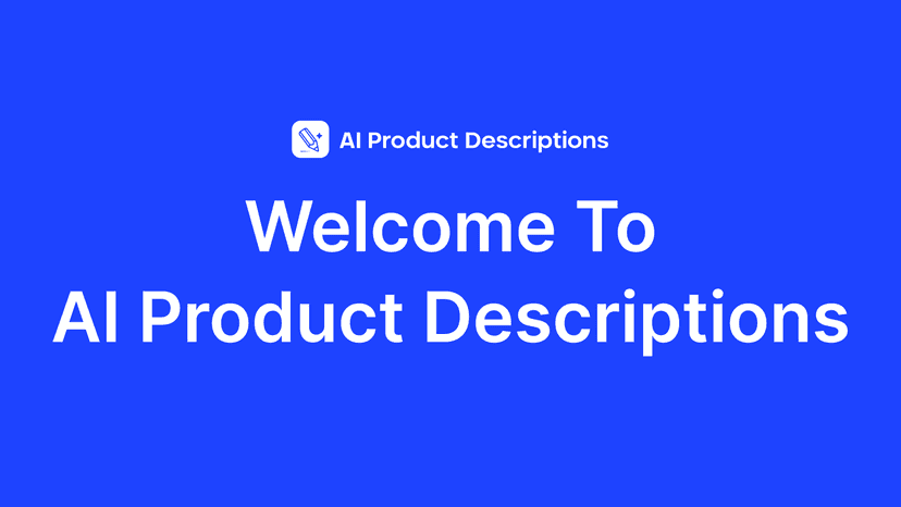 welcome to ai product descriptions