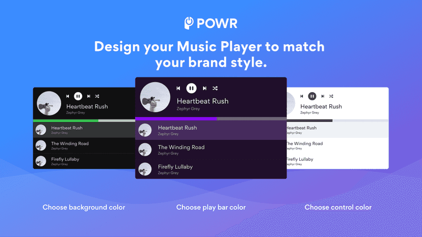 design your music player to match your brand style