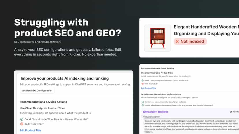 Struggling with product SEO and GEO?