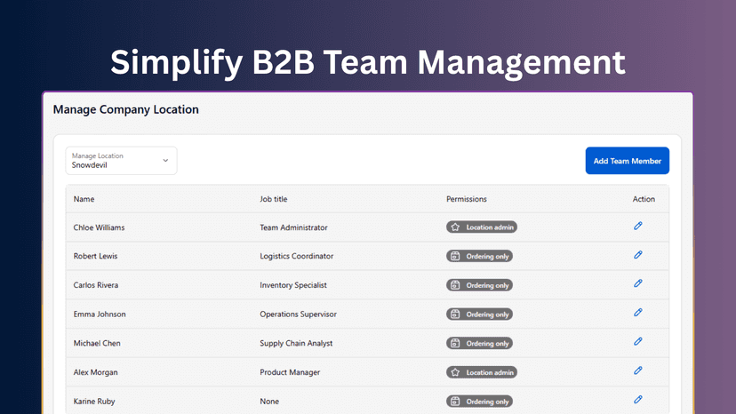 Simplify B2B Team Management