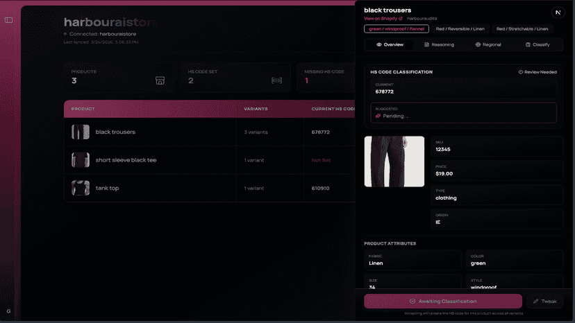 product information