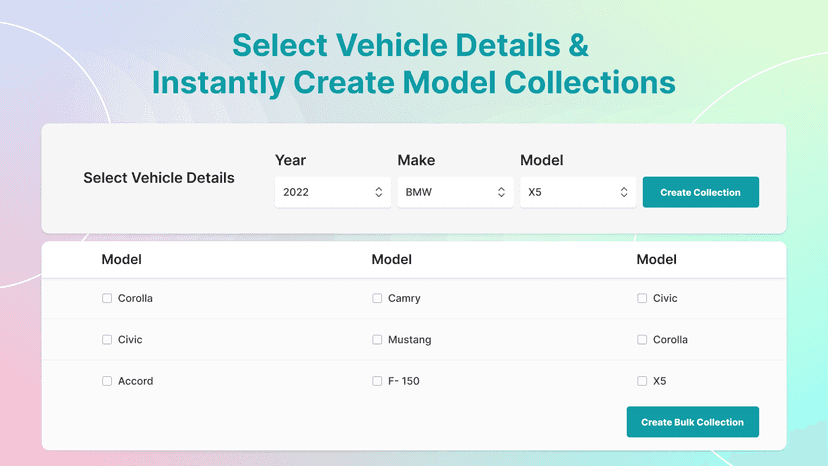 Select vehicle