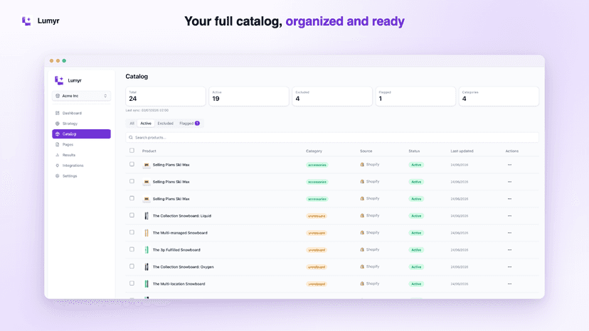 Lumyr Catalog