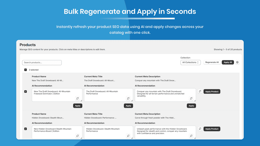 Regenerate Feature