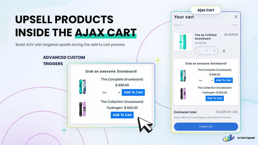Upsell compatible with AJAX carts, drawer, and popup carts