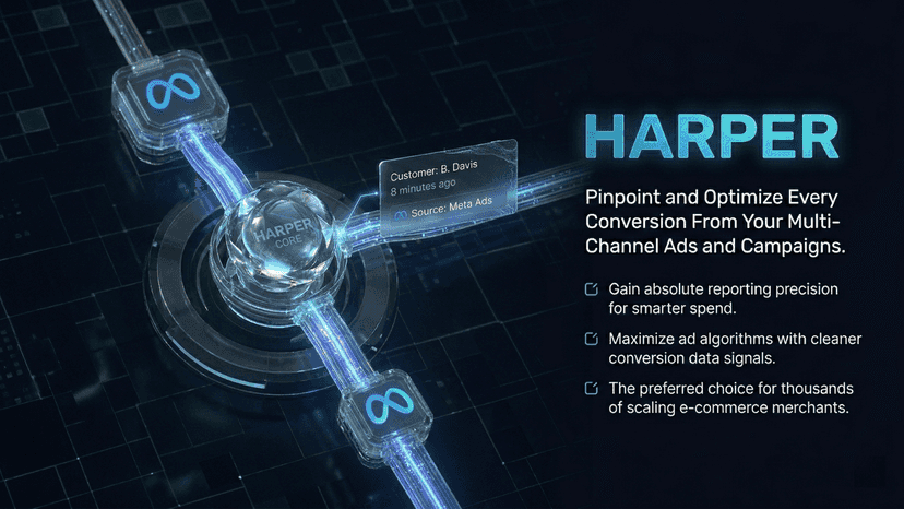 Harper Meta attribution platform visualizing Facebook ad