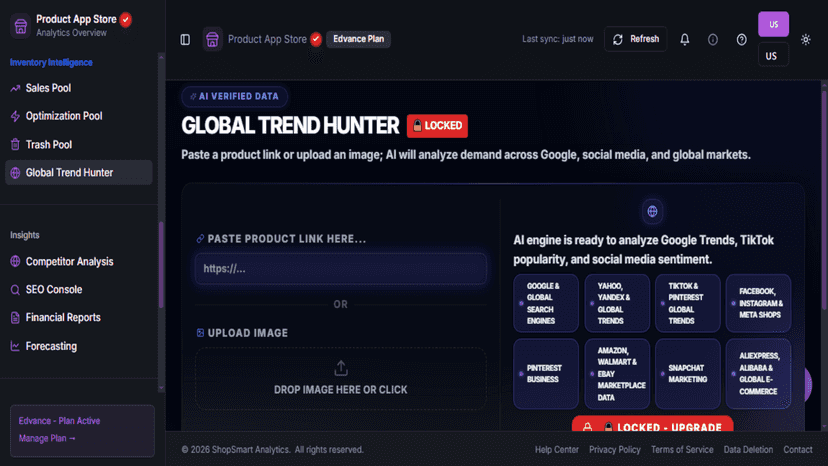 Global Trend Hunter Analyze demand via link or image with AI