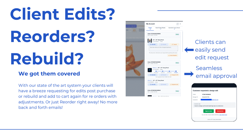 Reorder and Edit System