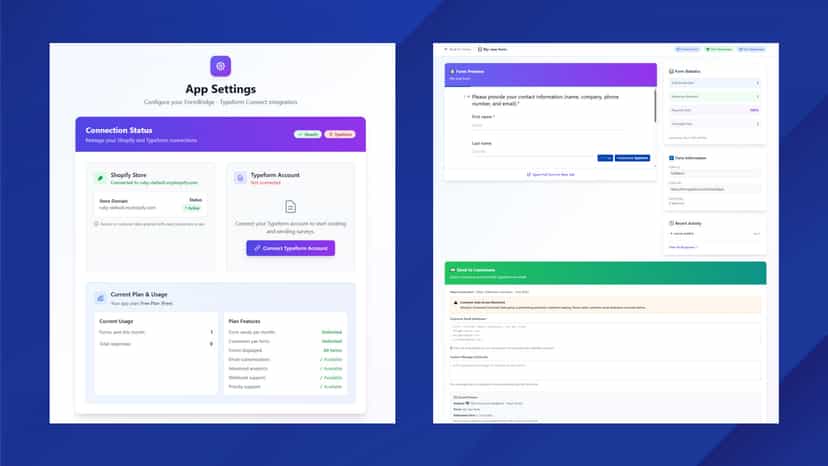 Quick Connect your store with TypeForm.