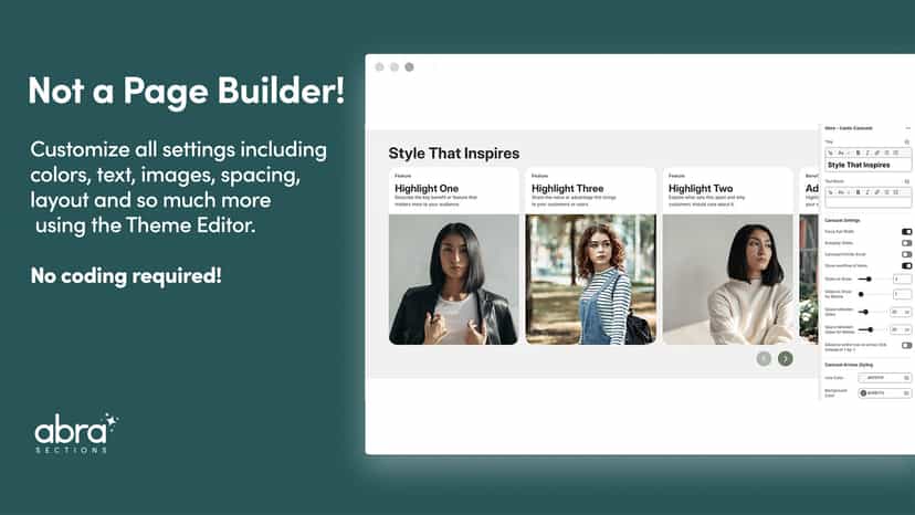 Not a page builder!