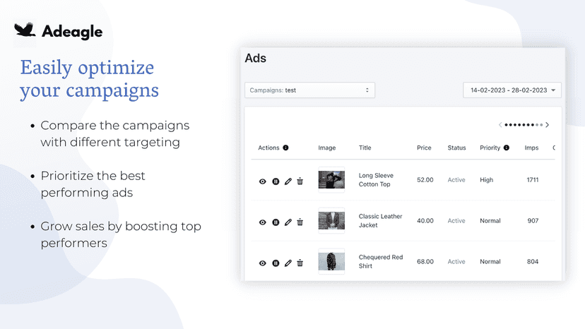 Easily optimize your campaigns