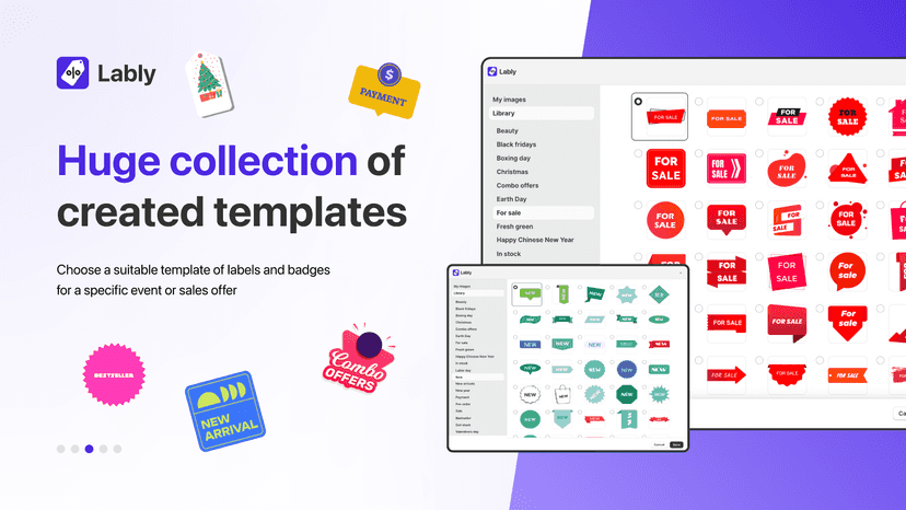 Huge collection of created templates
