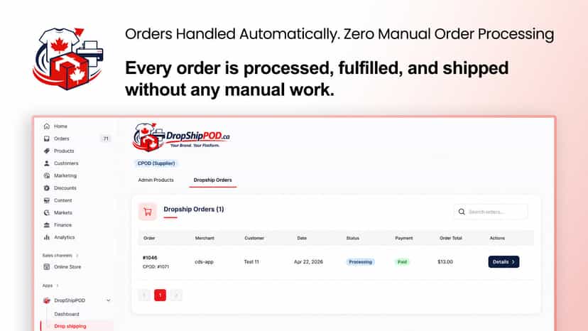Automated POD order fulfillment and shipping