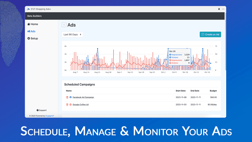 Schedule, Manage & Monitor Your Ads
