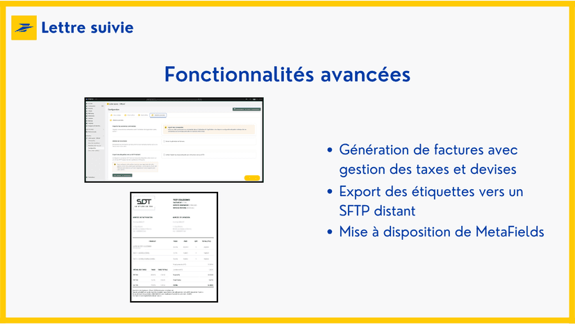 Fonctionnalités avancées