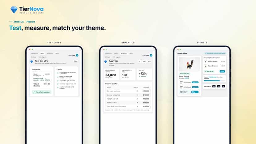 Shopify mobile: test discounts, analytics, storefront widgets