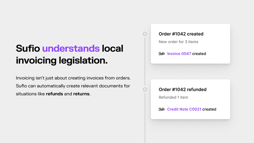 Sufio understands local invoicing legislation.