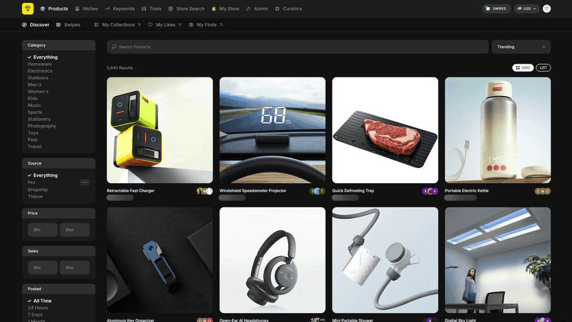 Product Listing Page