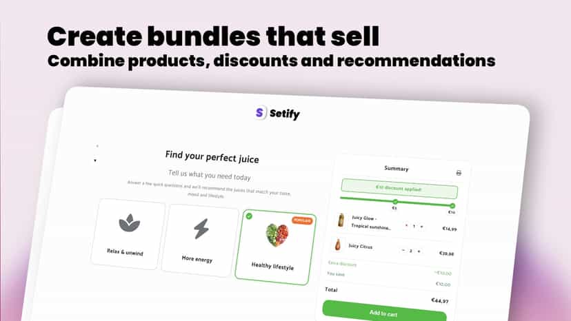 Create product bundles with discounts and offers