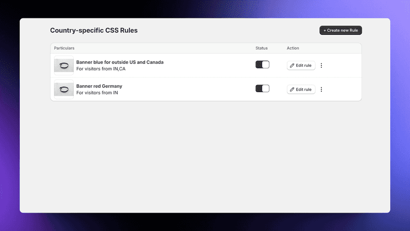 List all CSS Rules