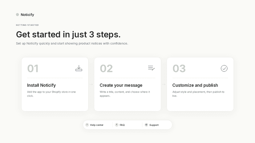 Getting started in 3 steps