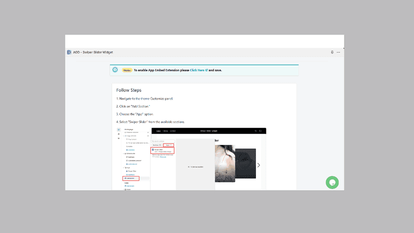 Swiper Slider Admin