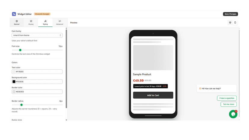 Widget Editor