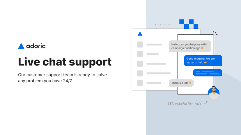 Live chat support