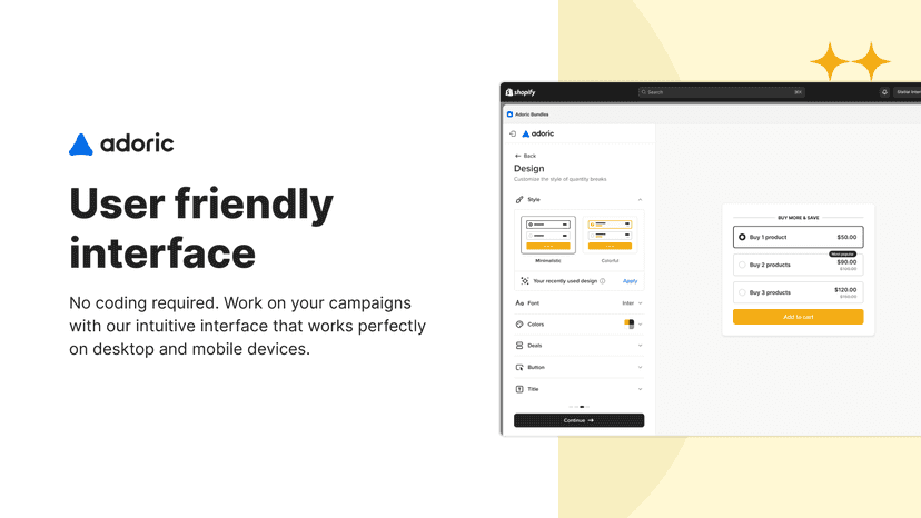 User friendly interface